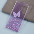 Etui do Samsung Galaxy S24 Ultra, Glitter Butterfly, fioletowe