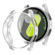 2w1 Etui z Osłoną na Ekran do Samsung Galaxy Watch 7 40mm, Srebrne