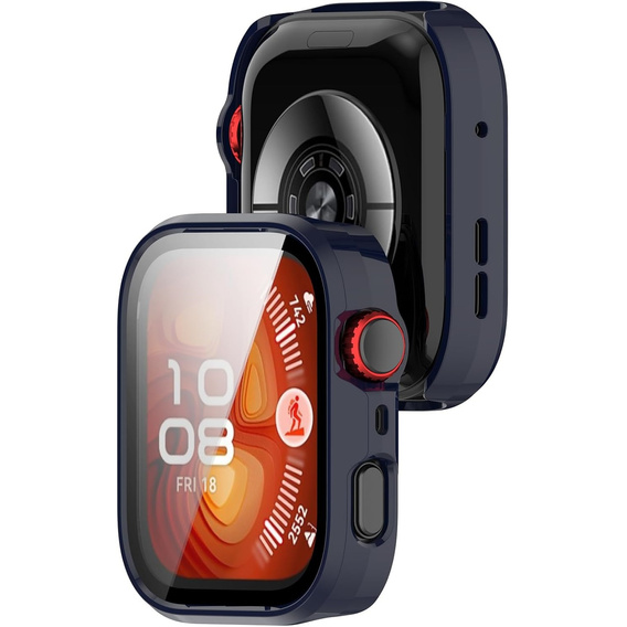 2w1 Etui + Szkło Hartowane do Huawei Watch Fit 4 Pro, Niebieskie
