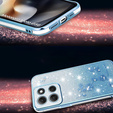 Etui do Motorola Moto G56 5G, Glitter Flower, niebieskie