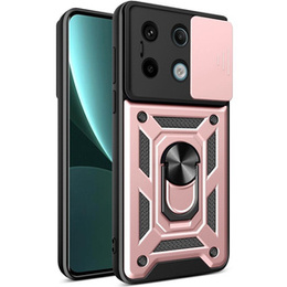 Etui pancerne do Xiaomi Redmi Note 13 Pro 5G, CamShield Slide, różowe