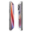 Etui z MagSafe Spigen do iPhone 16 Pro, Ultra Hybrid, przezroczyste / szare + Szkło Hartowane 9H