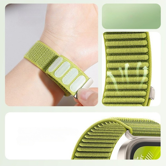Pasek Nylonowy do Xiaomi Smart Band 10 / 9 / 8, Zielony