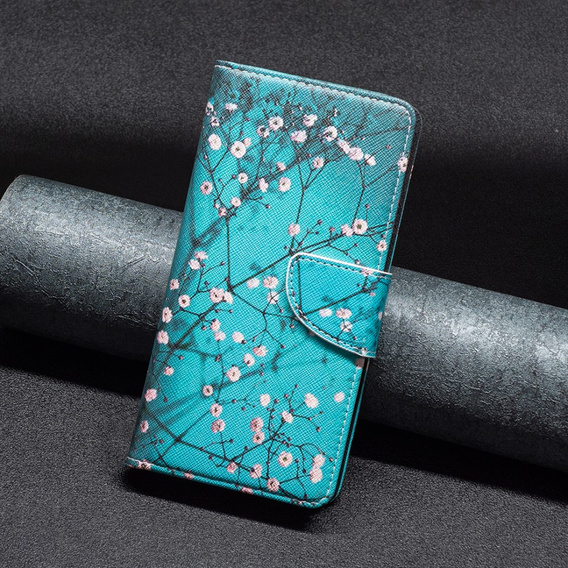 Etui z klapką do Xiaomi Redmi Note 13 5G, Wallet, Sakura niebieskie