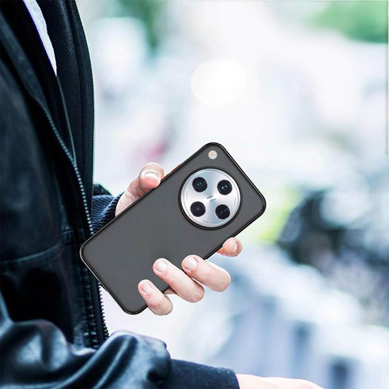 Etui silikonowe do Oppo Find X8 Pro, z ochroną aparatu, przezroczyste / czarne