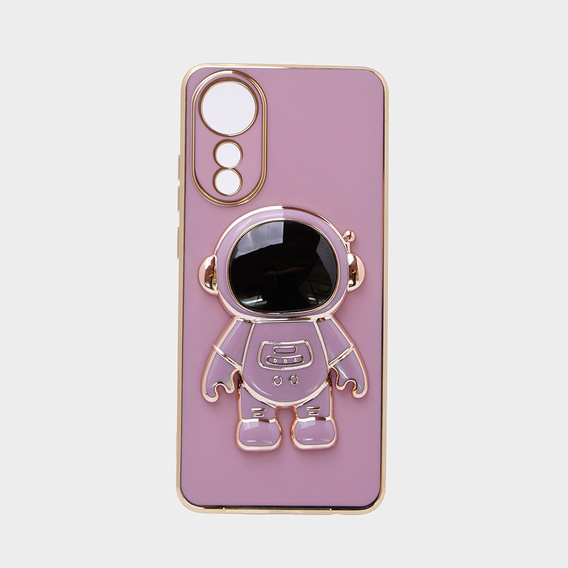 Etui do Oppo A78 4G, Astronaut, fioletowe