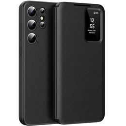 Etui z klapką do Samsung Galaxy S22 Ultra, Smart View Wallet, czarne