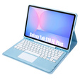Etui z klawiaturą Bluetooth i touchpadem do Samsung Galaxy Tab S10 FE+ Plus X620/X626B – niebieskie