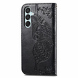 Etui z klapką do Samsung Galaxy M15 5G, Butterfly, czarne