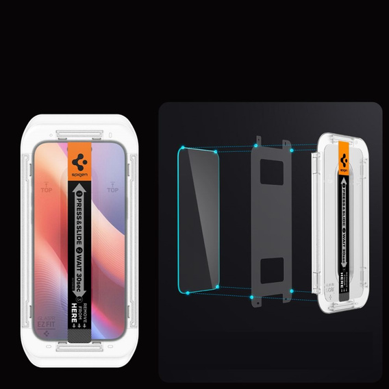 SPIGEN Szkło Hartowane do iPhone 16 Pro Max, Glas.TR EZ Fit (2 sztuki)