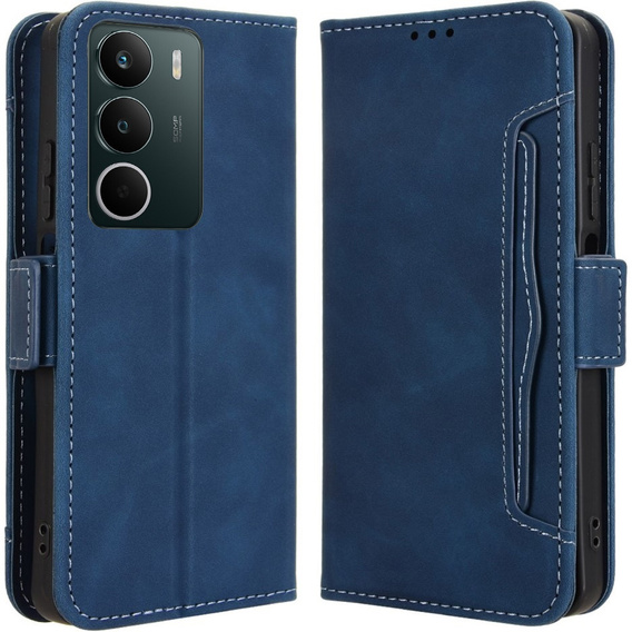 Etui z klapką do Realme C71, Card Slot, granatowe