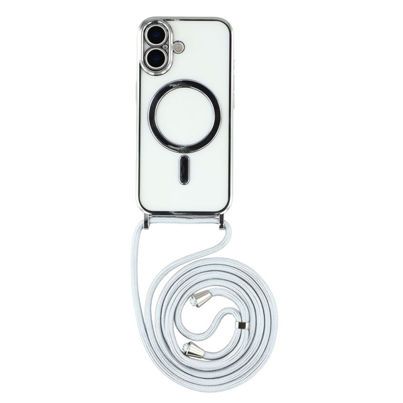 Etui do iPhone 17, Electro MagSafe, srebrne + Smycz