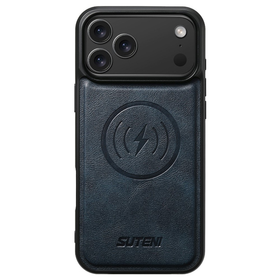 Etui z klapką 2w1 SUTENI do iPhone 17 Pro Max, do MagSafe, niebieskie