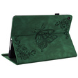 Etui do Lenovo Tab M10 Plus 10.6 Gen 3 TB-125F TB-128F, Wallet Pen Slot, butterflies, zielone