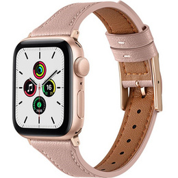 Pasek Skórzany do Apple Watch 1/2/3/4/5/6/7/8/9/10/11/SE 38/40/41/42mm, Różowy