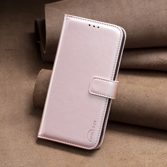 Etui z klapką do Xiaomi Redmi Note 13 Pro 4G / Xiaomi Redmi Note 14S / Xiaomi Poco M6 Pro 4G, BINFEN Wallet, różowe