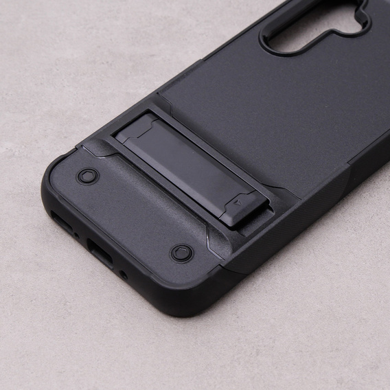 Etui pancerne do Samsung Galaxy A54 5G, z podstawką, Czarne
