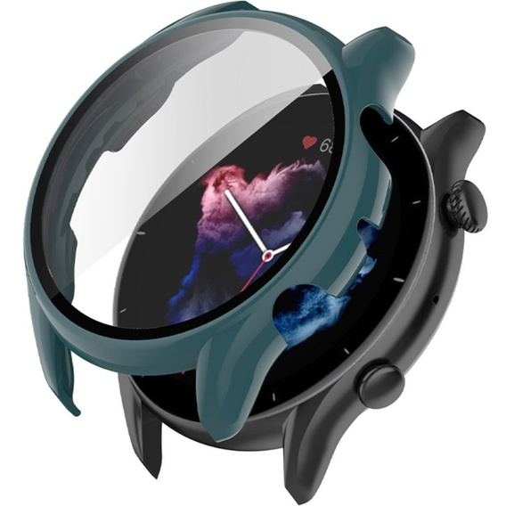 2w1 Etui + Szkło Hartowane do Amazfit GTR 3 / GTR 3 Pro, Zielony