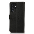 Etui KHAZNEH RFID do Samsung Galaxy S23 Ultra, Litchi Texture, czarne