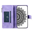 Etui z klapką do Xiaomi Redmi Note 13 Pro 4G / Xiaomi Redmi Note 14S / Xiaomi Poco M6 Pro 4G, Mandala, fioletowe