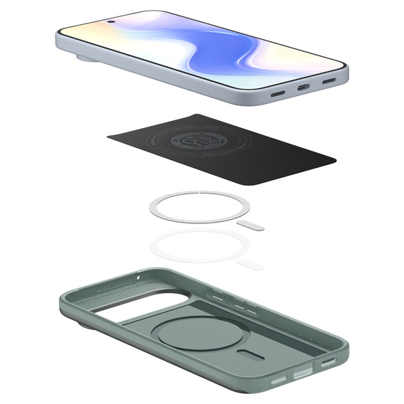 Etui Spigen do Google Pixel 10/10 Pro, Thin Fit Mag MagSafe, Sage Green