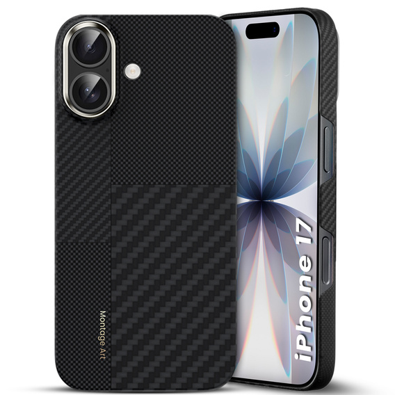 Etui Benks Montage Magnetic Armor Air Kevlar (600D/1500D) z metalową ramką MB67 do iPhone 17 – czarny