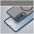 Etui do Samsung Galaxy S25 Edge, Kickstand Matt Case, do MagSafe, niebieskie + Szkło na ekran