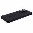 Etui silikonowe do iPhone 15 Pro Max, Magnetic, do MagSafe, czarne
