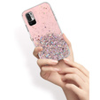 Etui do Xiaomi Redmi Note 10 5G / Poco M3 Pro 5G, Glittery, jasnoróżowe