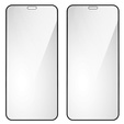 2x Szkło Hartowane do iPhone 12 Pro Max, ERBORD 3D pełne, szybka na cały ekran