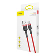Baseus kabel Cafule 0,5 m USB-A do USB-C 3 A - czerwono‑czarny