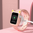 Etui Silikonowe do Apple Watch 4/5/6/SE 44mm, Kocie Uszy, Różowe