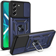 Etui pancerne do Samsung Galaxy S21 FE, CamShield Slide, granatowe