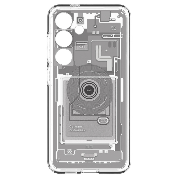 Etui Spigen do Samsung Galaxy S24, Ultra Hybrid, Zero One, białe