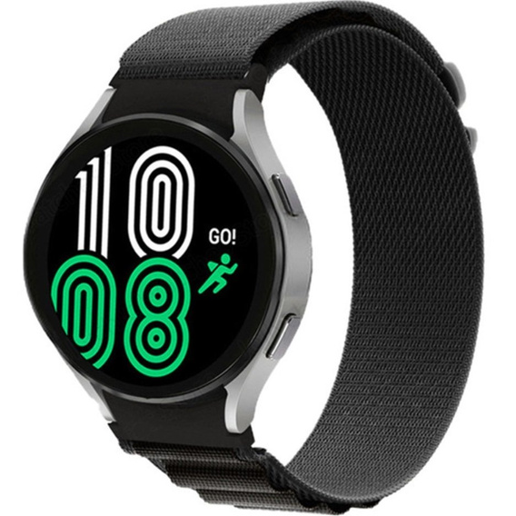 Pasek Nylonowy do Samsung Galaxy Watch 4/5/6/7/FE 40/42/43/44/45/46/47mm, Czarny