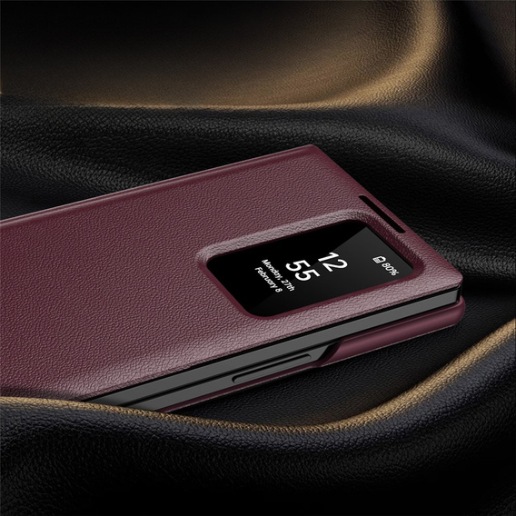 Etui do Samsung Galaxy Z Fold7, Smart View Wallet, bordowe