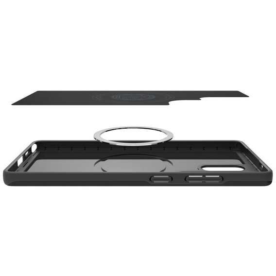Etui Spigen do Samsung Galaxy S25 Ultra, Thin Fit Mag, czarne + Szkło hartowane 9H