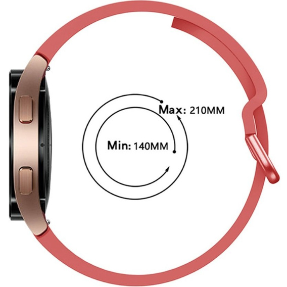Pasek Silikonowy do Samsung Galaxy Watch 4/5/6/7 40/42/43/44/45/46/47mm, Czerwony