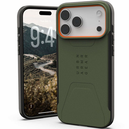 Etui Urban Armor Gear do iPhone 17 Pro, Civilian MagSafe, Olive / Orange