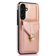 Etui do Samsung Galaxy A25 5G, Card Holder, z paskiem na ramię, różowe rose gold