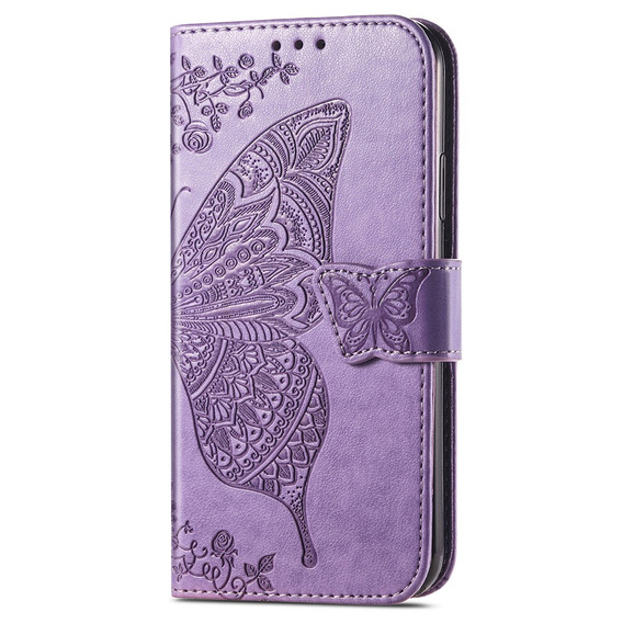 Etui z klapką do Samsung Galaxy A05s, Butterfly, fioletowe