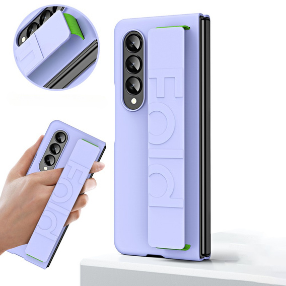 Etui do Samsung Galaxy Z Fold4 5G, z rączką, fioletowe