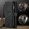 Etui CASEME do Samsung Galaxy A56 5G, Leather Wallet Cash and Card Slots, z paskiem, czarne