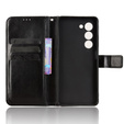 Etui z klapką do Oppo A5 5G / A5m, Crazy Horse Wallet, czarne