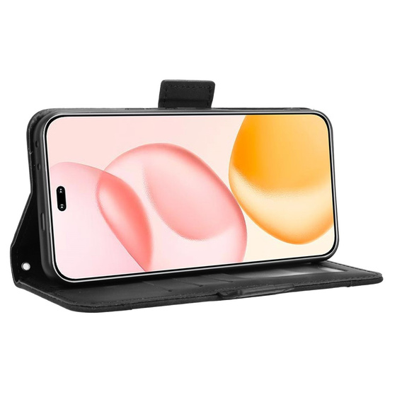 Etui z klapką do Honor 400 Pro 5G, Card Slot, czarne