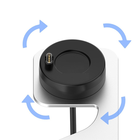 Aluminiowa Stacja Dokująca z kablem USB do zegarków Garmin, Srebrna