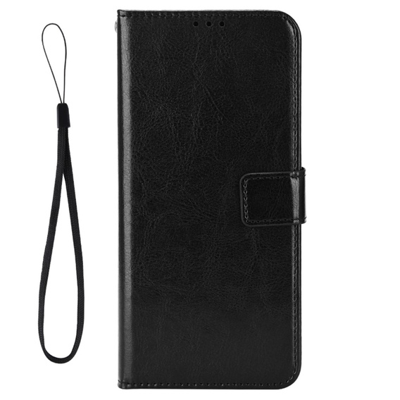 Etui z klapką do Infinix Hot 20i, Crazy Horse Wallet, czarne
