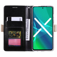 Etui z klapką do Samsung Galaxy A21S, Wallet Pocket Zipper Lace, czarne