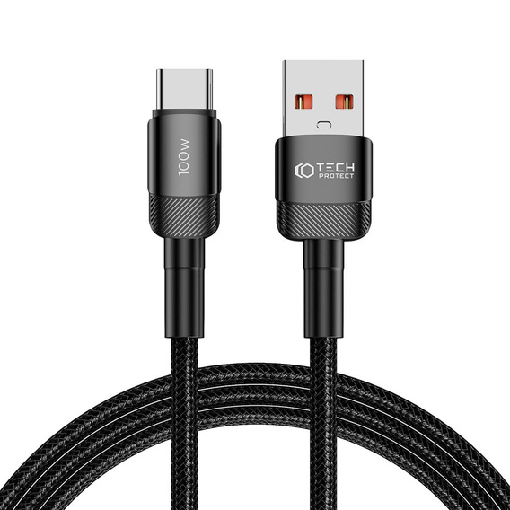 Tech-Protect Kabel UltraBoost Evo Type-C 100W/5A 200cm, Czarny