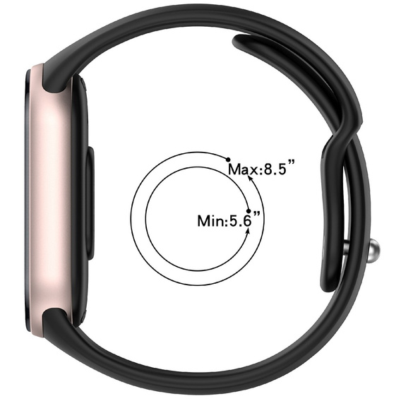 Pasek Silikonowy do Xiaomi Smart Band 10 / 9 / 8, Czarny